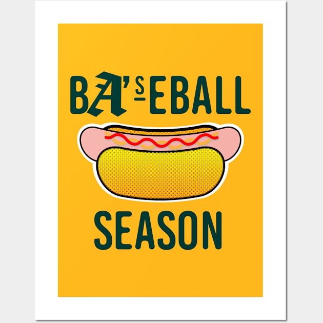 Baseball Season - Hotdog Wall Art by mikelcal